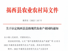 全省首创！揭西聚焦6类优势产业创建12个县级现代农业产业园
