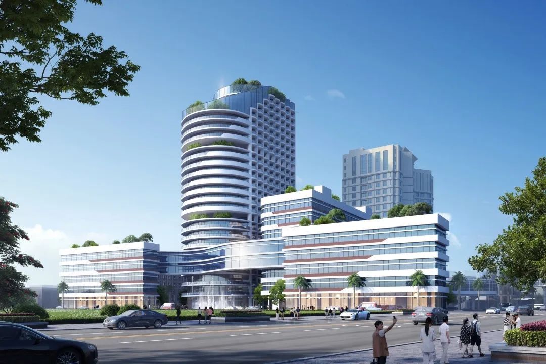 南海区全科医院(南海区桂城医院)新院区效果图。 南海区全科医院(南海区桂城医院)新院区效果图。