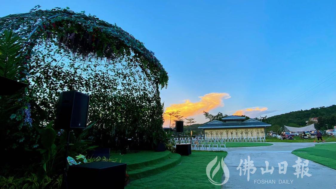 荷城街道石洲村凌云花谷康康阅读庄园。