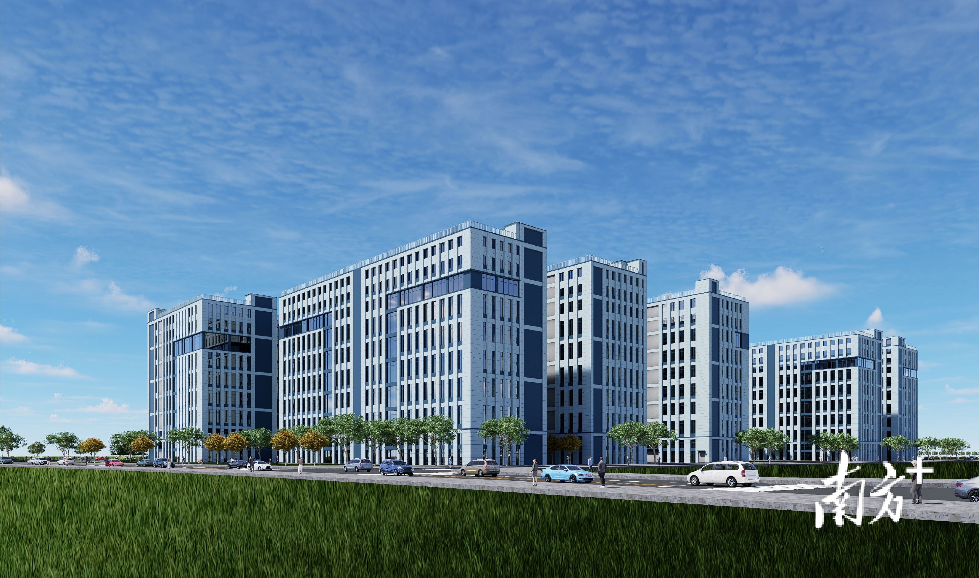 “幸福连城均安智慧科技产业园”项目将建设“管控营”一体化的5G智慧园区。 效果图