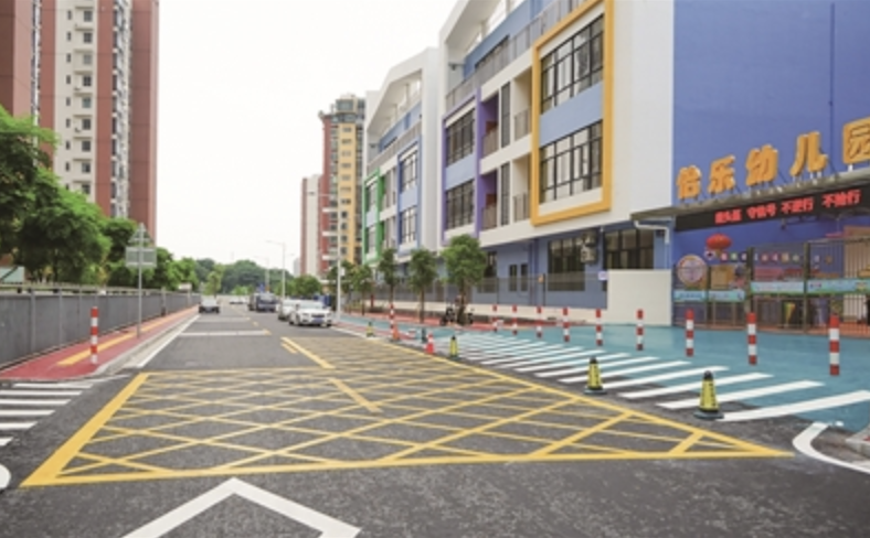 水晴湾北侧道路（勤奋街至广安路）完成建设。/高明区交通运输局供图