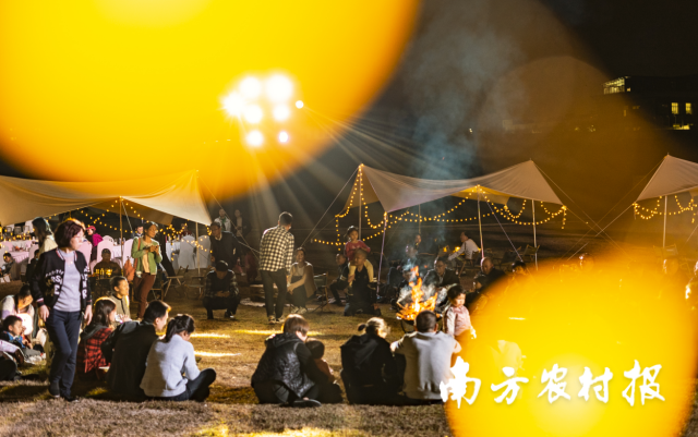 增城创鲜农业公园“光辉营”篝火晚会。受访者供图