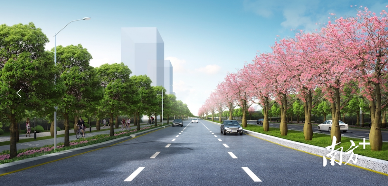 沙井路效果图。 沙井路效果图。