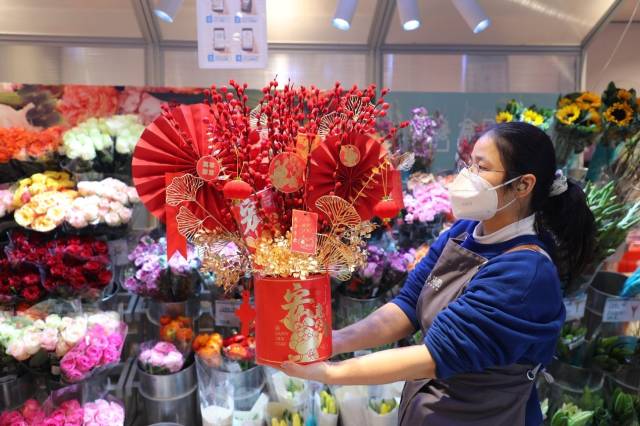 年宵花成春节走亲访友的热门年礼