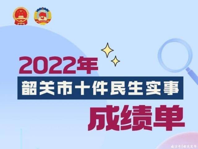 2022年韶关市十件民生实事成绩单