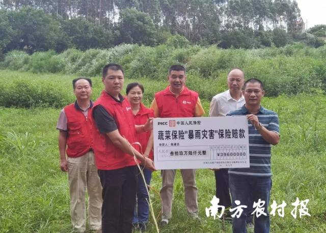 2022年7月1日，在兴宁市，人保财险梅州市分公司为受损农户预付赔款39万元。