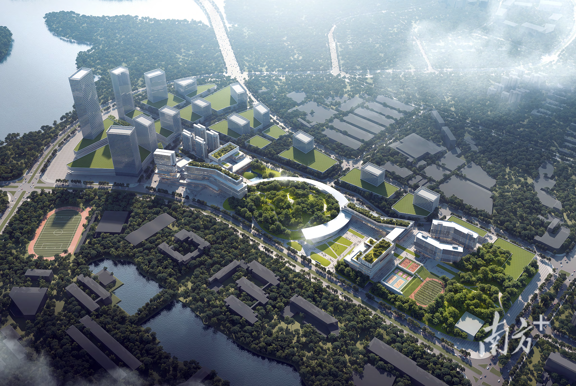 大湾区大学(松山湖校区)建设效果图。松湖宣供图 大湾区大学(松山湖校区)建设效果图。松湖宣供图