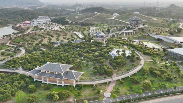 “一圃一馆一址”俯瞰图。