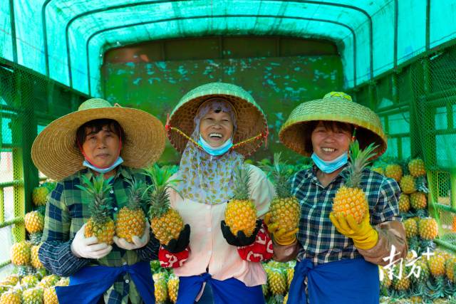 装果工人正在装车。