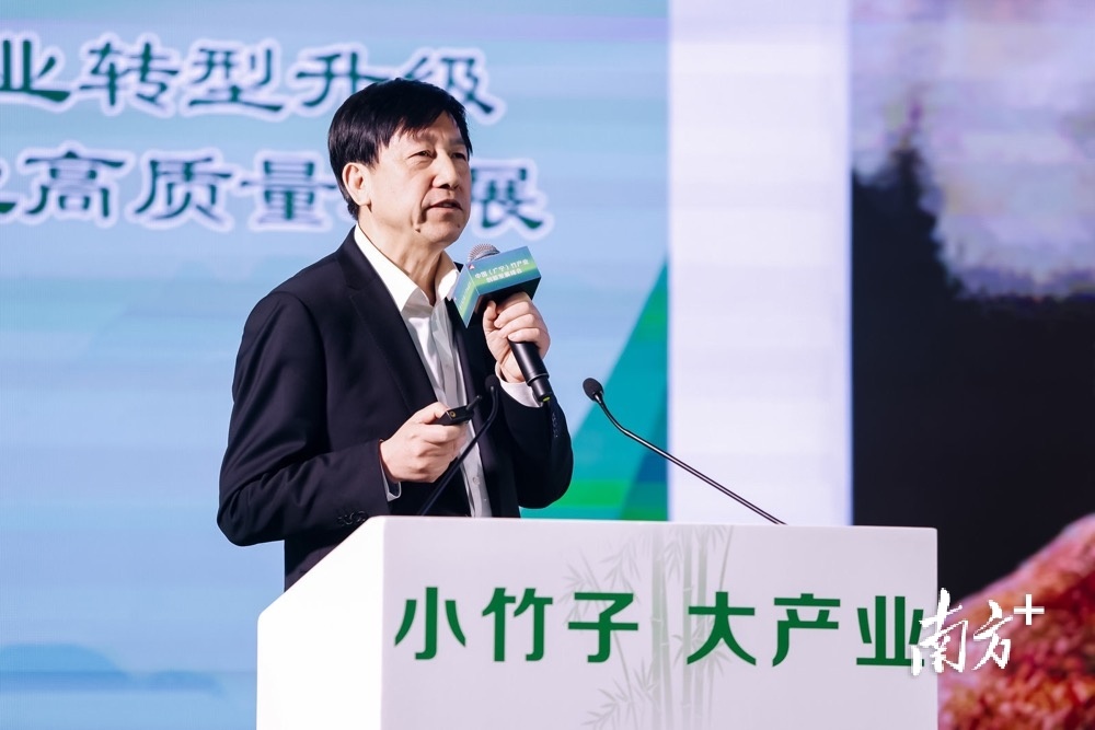 中国林科院首席科学家、国家竹产业研究院院长于文吉。广宁县供图
