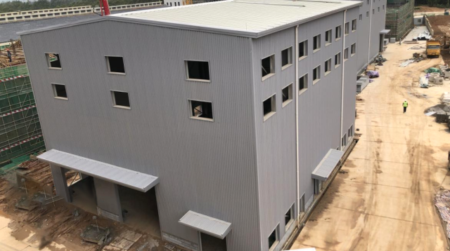 汕尾产业园在建的粮食烘干中心