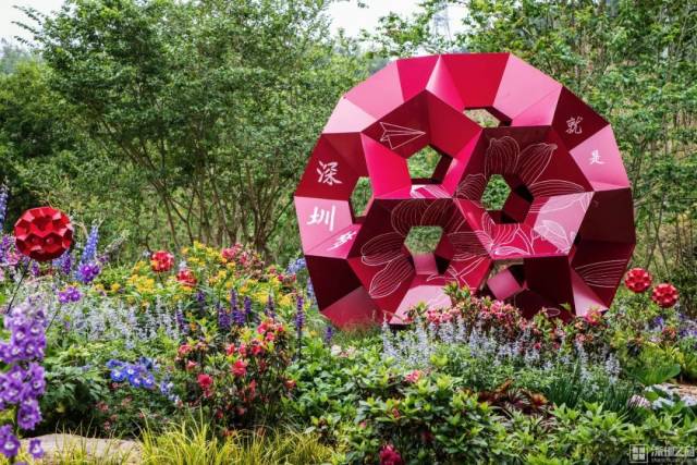 绮梦花田|位于仙湖植物园紫薇园，展区内布置的大学生花园设计展是首次加入粤港澳大湾区花展的主题。