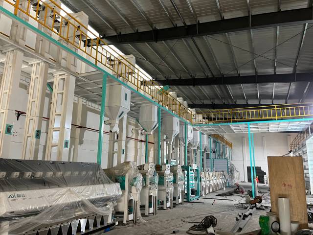 韶关市众口福农业科技有限公司正在建设汇中的稻米加工车间  