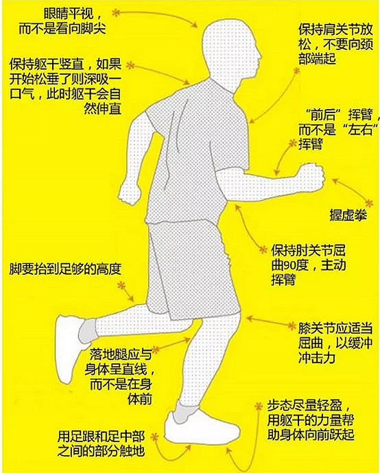 正确的跑步姿势可以节约体力,还能减少受伤