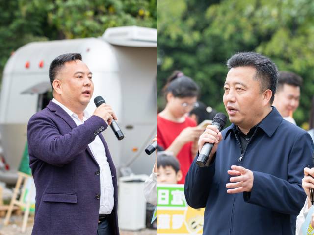 湛江市徐聞縣副縣長黃執(zhí)孔（左）與河北首衡集團董事長米亞林（右），開展“南北對話”,。譚家富 攝