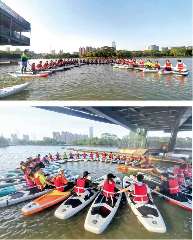 五一期间，市民可报名参加桨板运动体验。顺德区文广旅体局供图