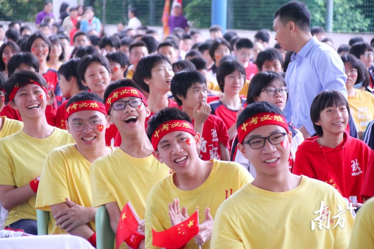 佛山西樵中学中考百日誓师。校方供图