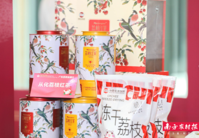 荔枝红茶、冻干荔枝等从化荔枝加工产品。