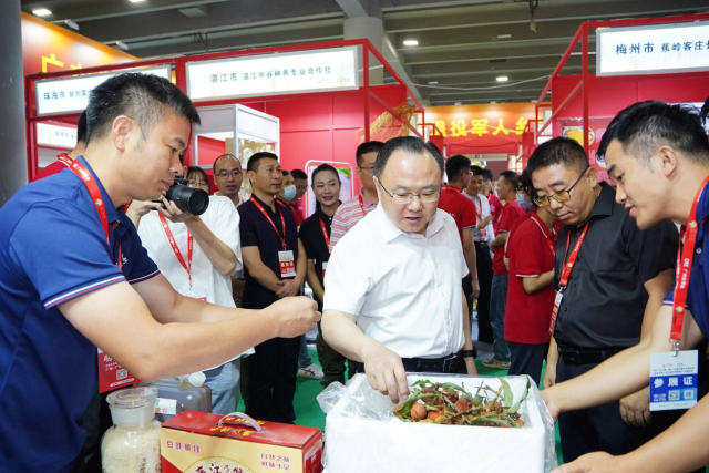 省退役军人事务厅党组书记、厅长王创同志视察展区