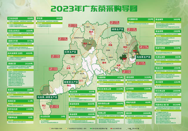 2023年广东茶采购导图。