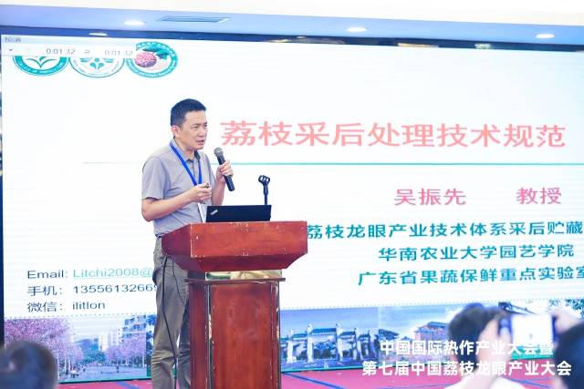 吴振先介绍荔枝采后处理技术 