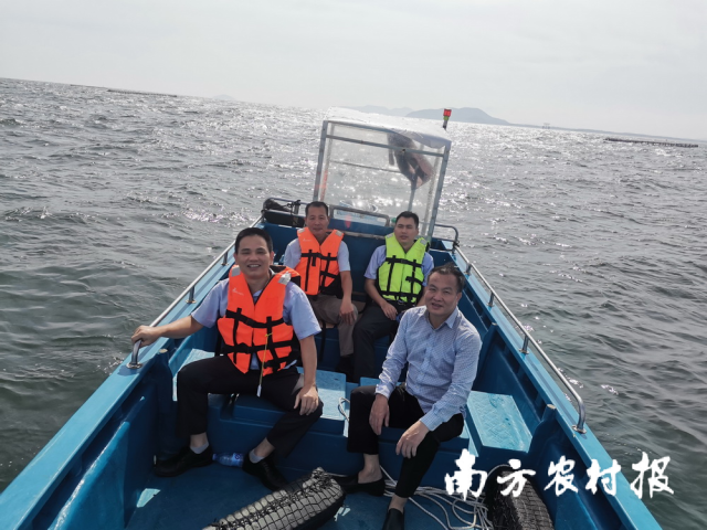 “服务乡村振兴团队”出海调研深海网箱养殖企业的资金难题。
