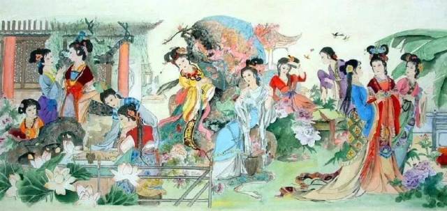 《红楼梦》描写的为花神饯行的热闹情景。资料图片