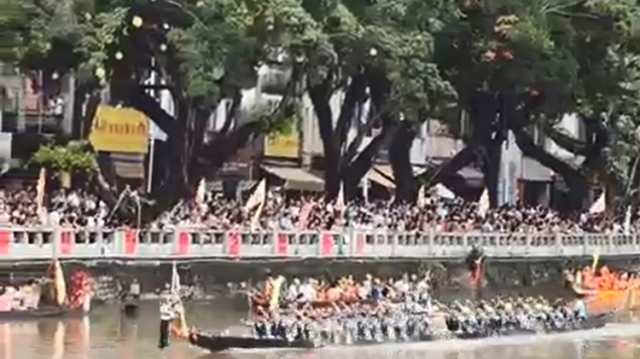 万人空巷看逆水龙舟