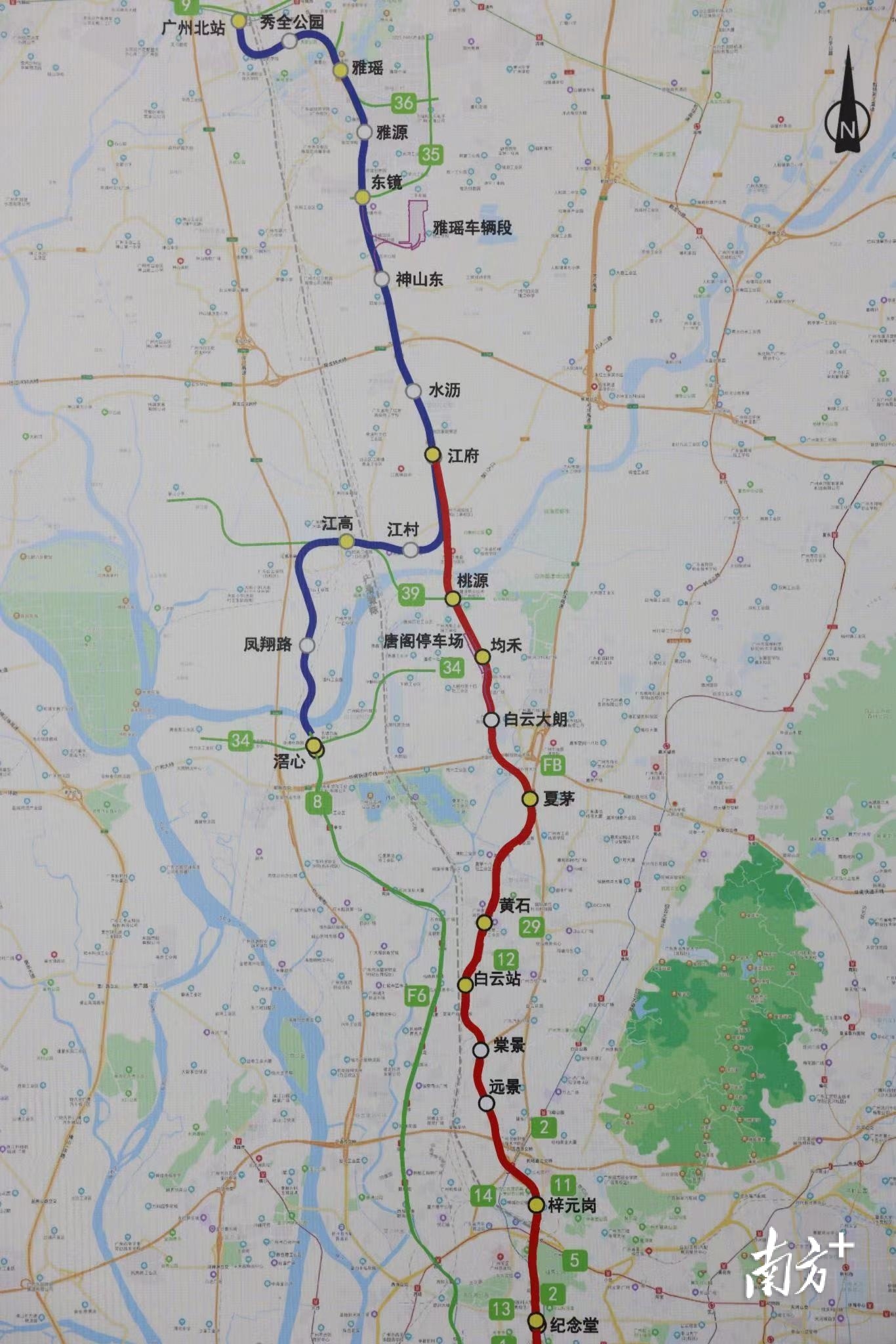 广州地铁8号线路图图片