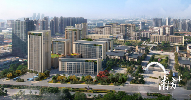 暨南大学番禺校区二期S组团实景合成图。受访单位供图