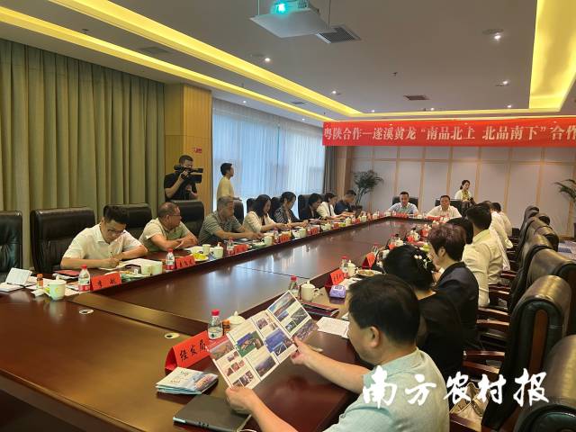 7月15日，粤陕合作—遂溪黄龙“南品北上，北品南下”合作交流座谈会在陕西黄龙县举行。