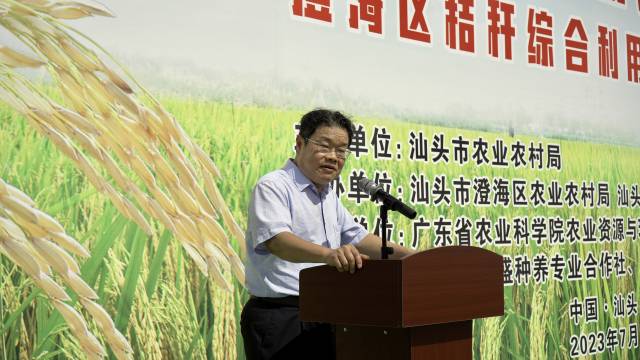 廣東省農(nóng)業(yè)農(nóng)村廳種植業(yè)管理處二級(jí)調(diào)研員張育燦部署秸稈綜合利用工作