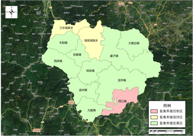 连州市种养平衡区域规划图 ，《连州市县域畜禽养殖污染防治规划（2021年-2025年）》