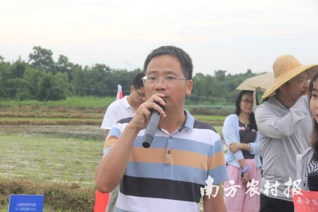 龙门县农业农村综合服务中心高级农艺师黄展育。