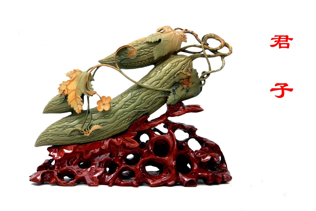 恩平茶坑石雕刻技艺作品《君子》。 恩平茶坑石雕刻技艺作品《君子》。