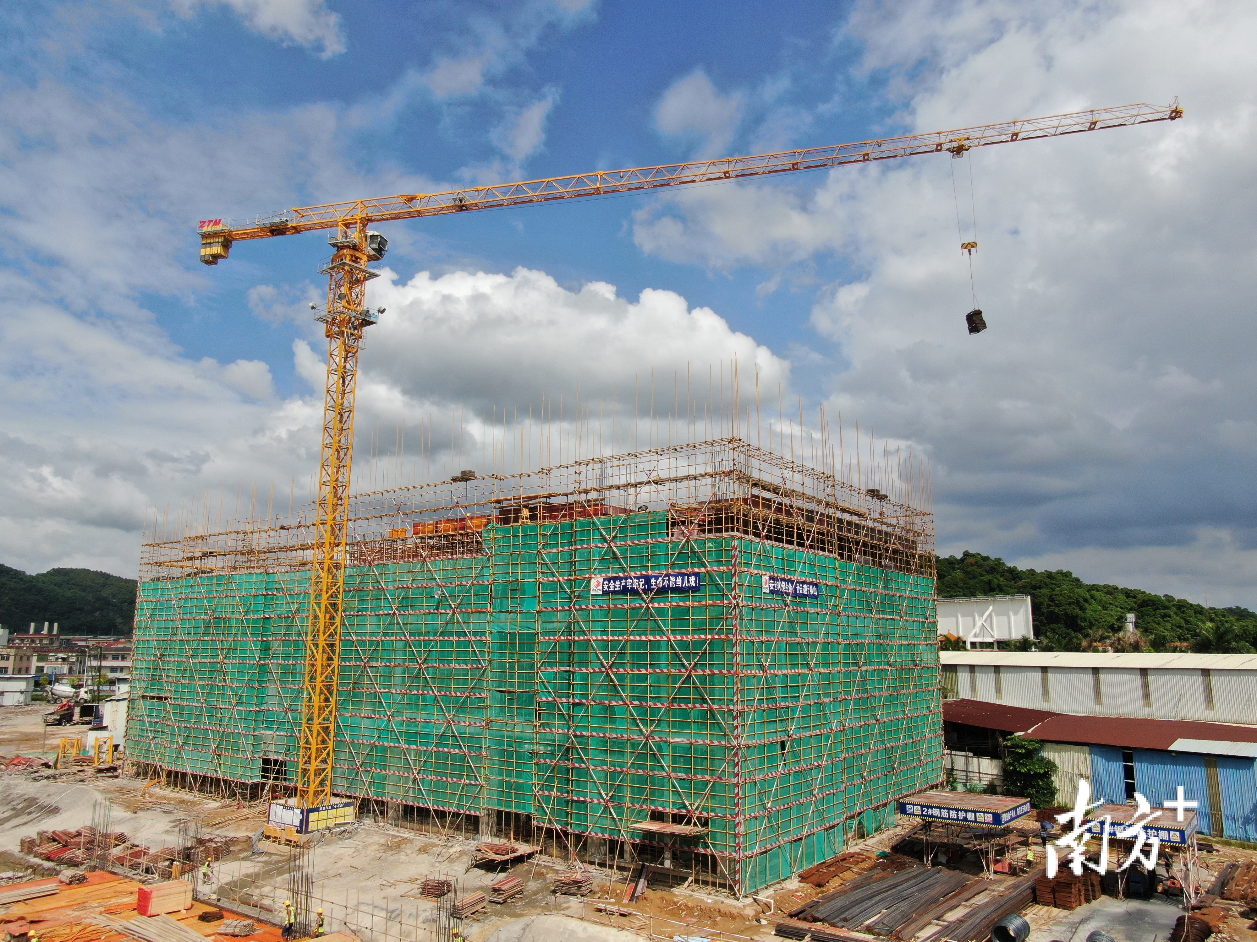 中山市古鹤中医药综合产业园项目现场。