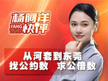 从河套到东莞,找公约数,求公倍数|杨阿洋快评