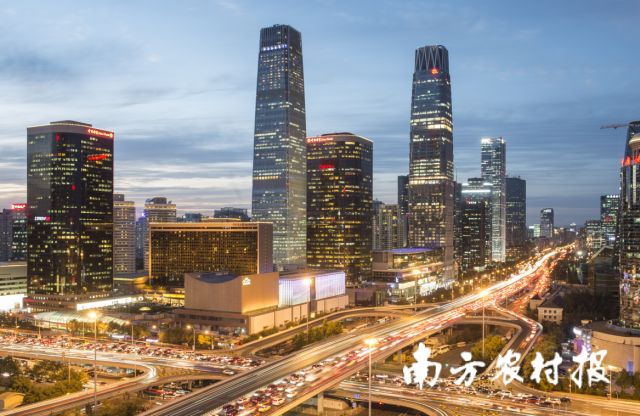 世界一线城市北京的繁华夜景