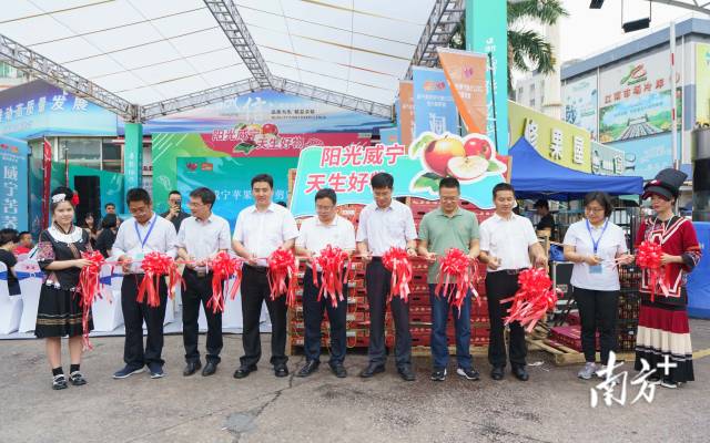 威宁优质农产品进湾区剪彩，预示着威宁农产品正式登陆粤港澳大湾区市场。