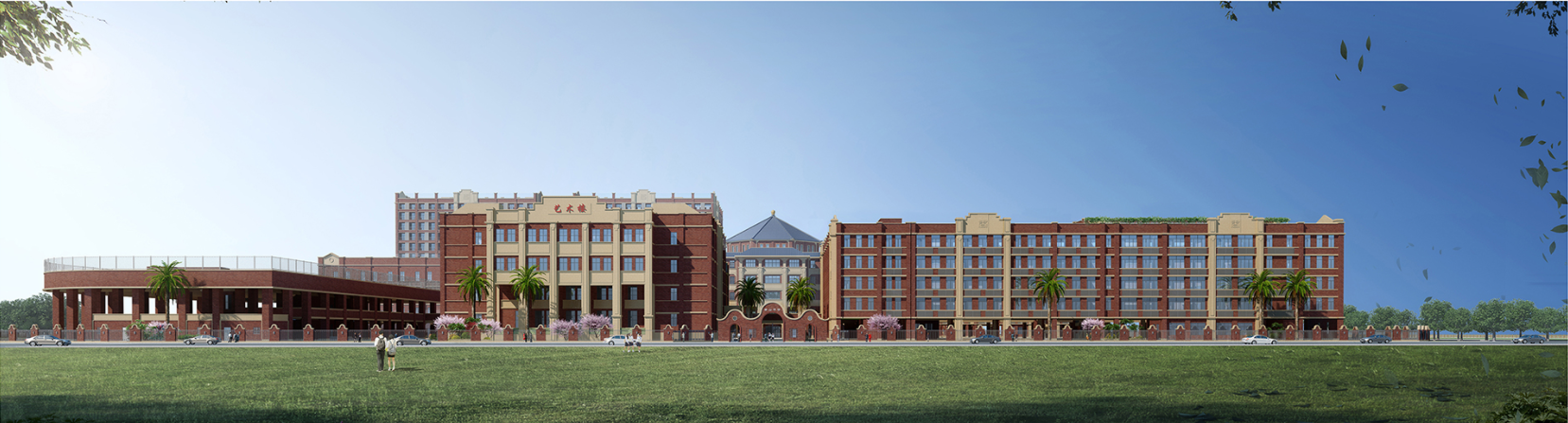 香山中学整体鸟瞰图（效果图）。来源：珠海市教育局珠海市香山中学批前公示。