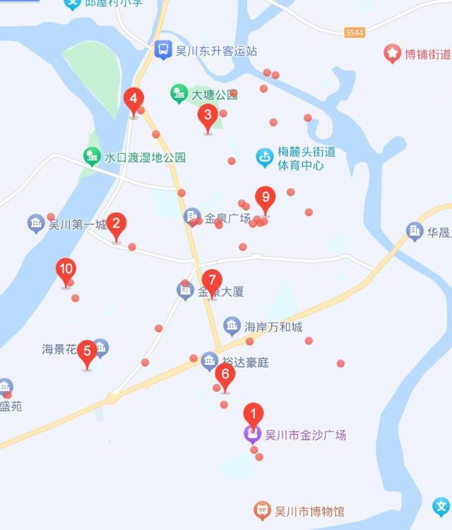 吴川咖啡店地图 