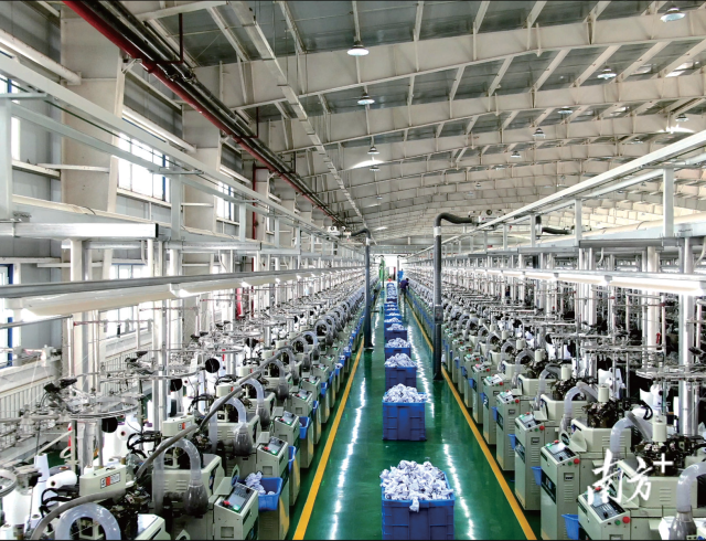 位于第三师图木舒克市的新疆唐锦纺织有限公司，年产袜子13亿双。