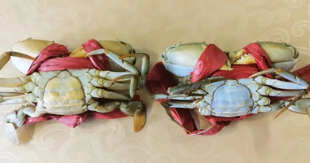 左为膏蟹，右为肉蟹。