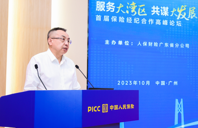 人保财险总公司党委委员、执行董事、副总裁降彩石作总结发言