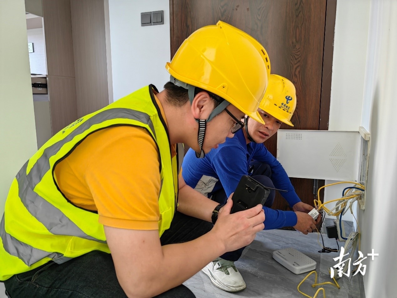 江门电信做到“一户一案、一屋一网”，提供真正的私人定制千兆家宽组网方案。江门电信供图