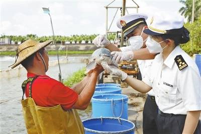 海关部门现场检测。