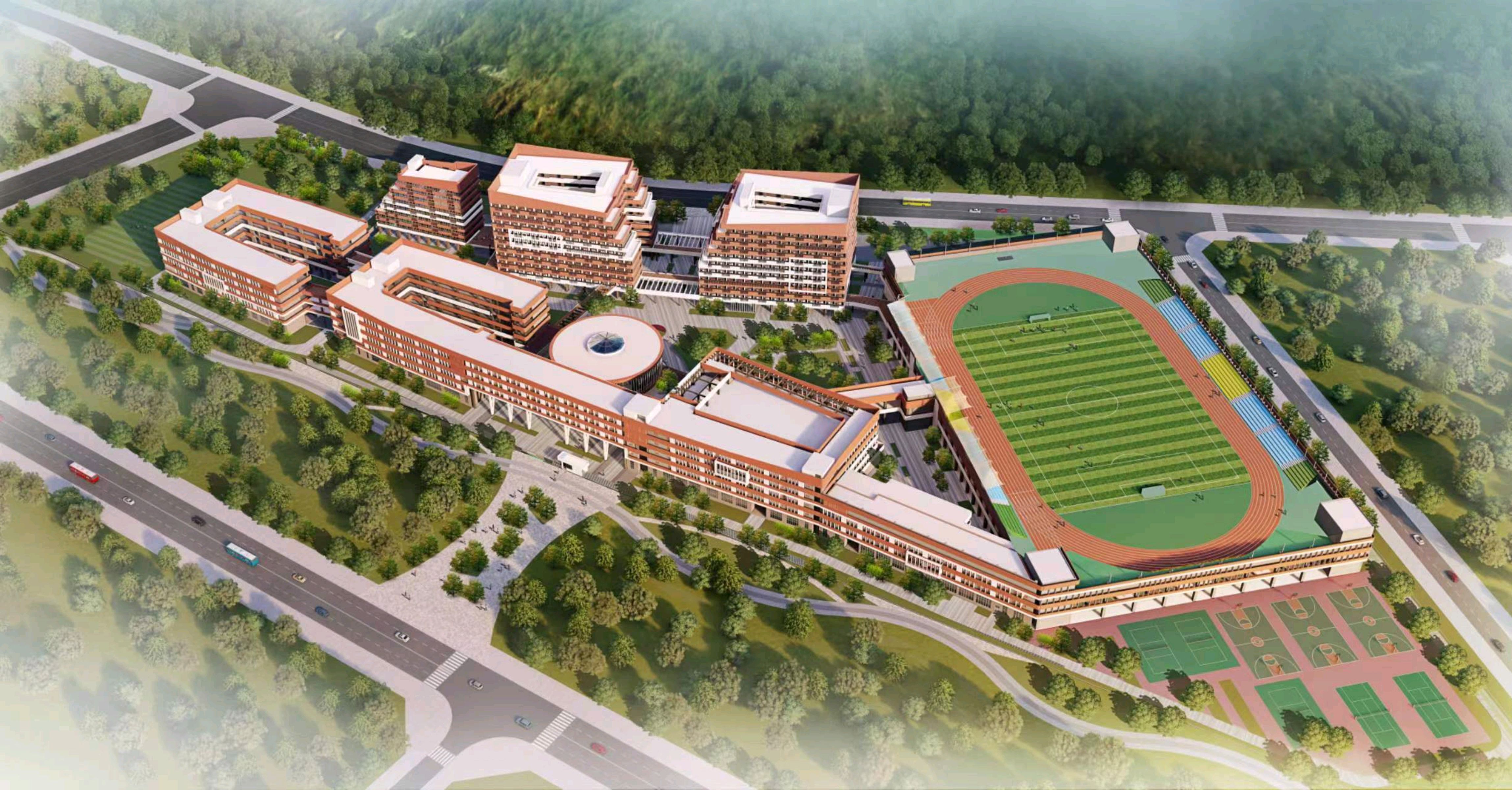 珠海一中鸿鹤校区效果图。