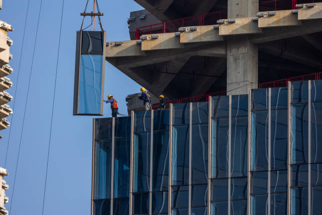 幕墙玻璃安装