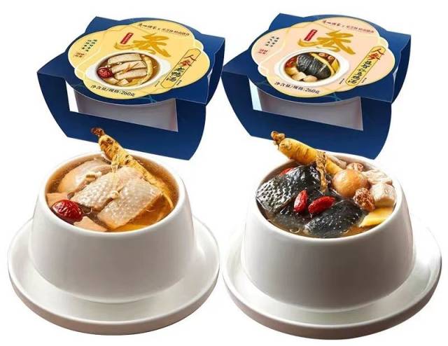 广州酒家推出的预制参鸡汤。  
