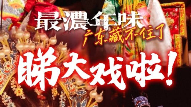 粤剧、潮剧、客家采茶戏……过年睇大戏啦！｜最浓年味广东藏不住了